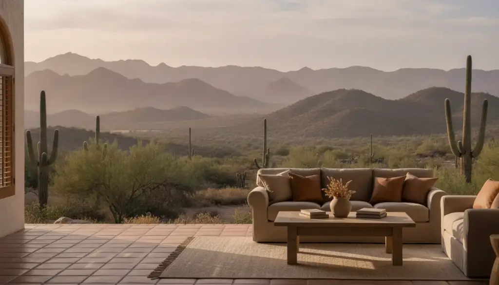 The McDowell Mountain foothills above north Scottsdale at dusk